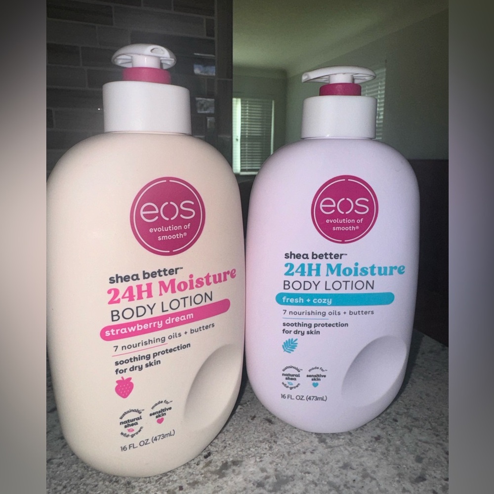 EOS Shea Better 24H Moisture Body Lotion Set - Strawberry Dream & Fresh Cozy